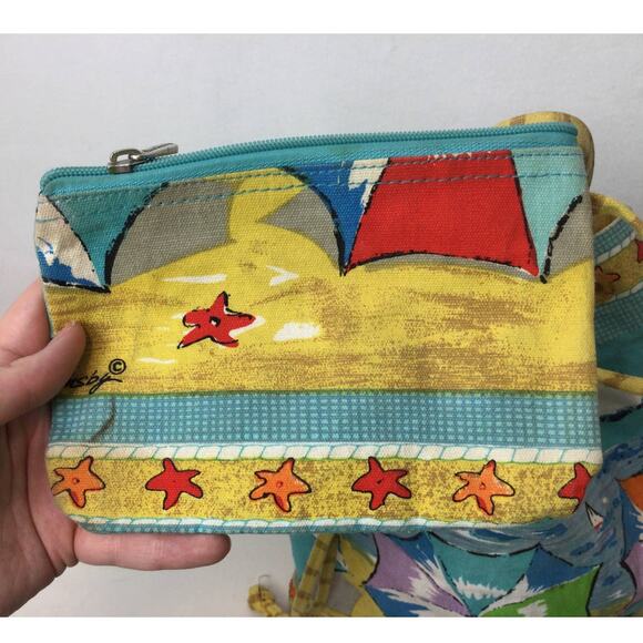 Anne Ormsby Sun n Sand Barrel style Drawstring Beach Bag - Picture 4 of 12